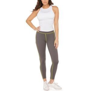 NEW NWT Gray Sz Small Tummy Control Performance Athletic Leggings MIRACLESUIT